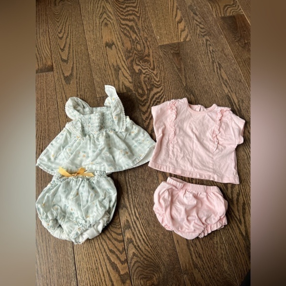 Two set bundle 3-6 months baby gap max studio shirt top and shorts EUC